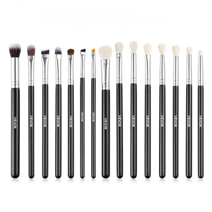 15-teiliges Make-up-Pinselset für Foundation und Lidschatten mit weichen Borsten