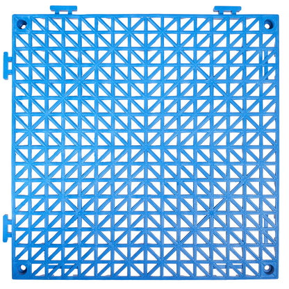 Interlocking Tile 50PCS Blue, Drainage Tiles 12" x 12" Splicing, Soft PVC Interlocking Drainage Floor Tiles, Non-Slip Drainage Holes for Restroom, Bathroom, Kitchen, Pool, Wet Areas