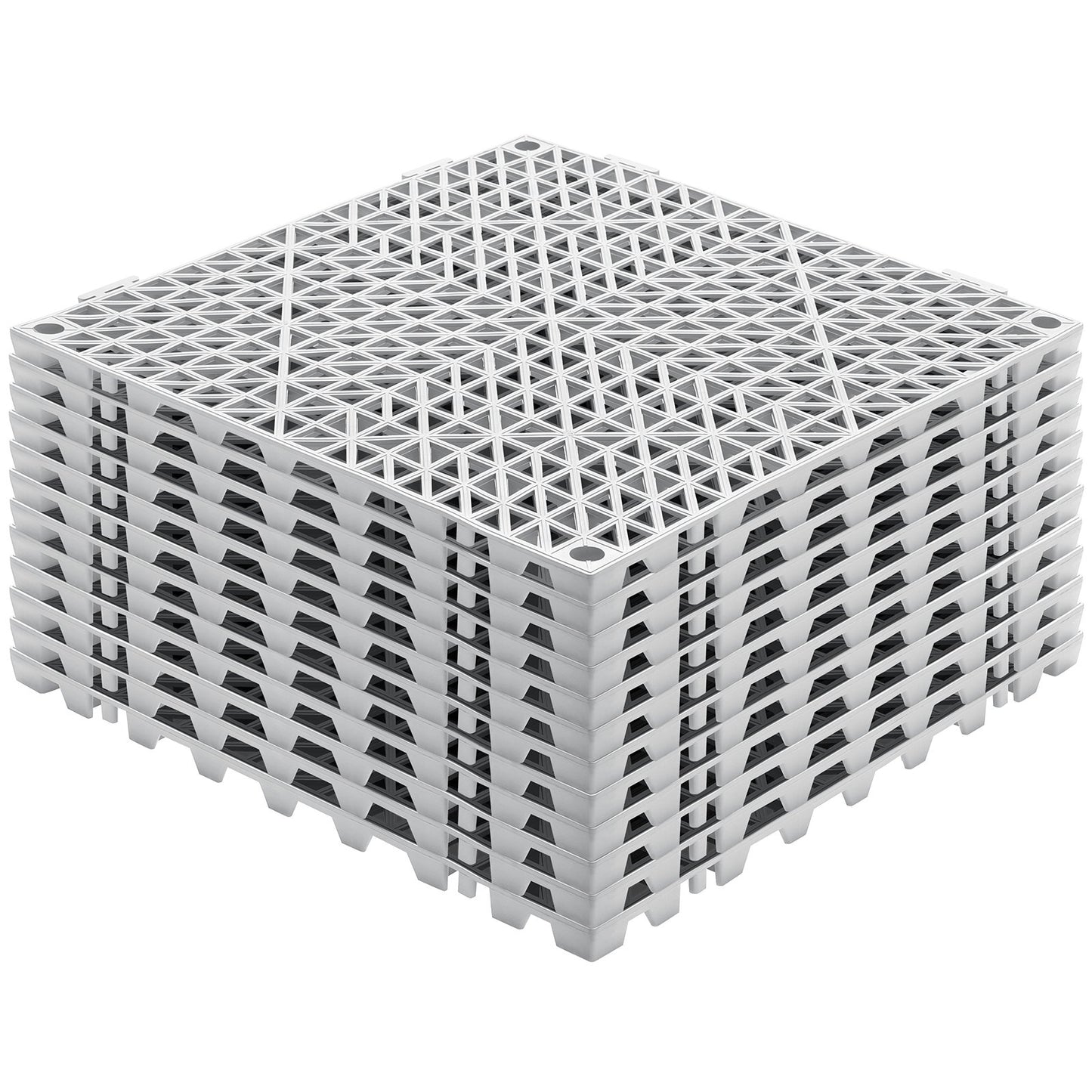 Interlocking Dränering Golvmatta 12" x 12" PVC Halkfria golvplattor 12 Pack