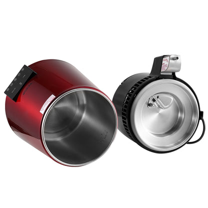 Water Distiller, 4L 1.1 Gallon Pure Water Purifier Filter For Home Table Countertop, 1750W Distilled Maker with Glass Pot, Stainless Steel Interior Drinking Machine to Make Clean Waters, Red