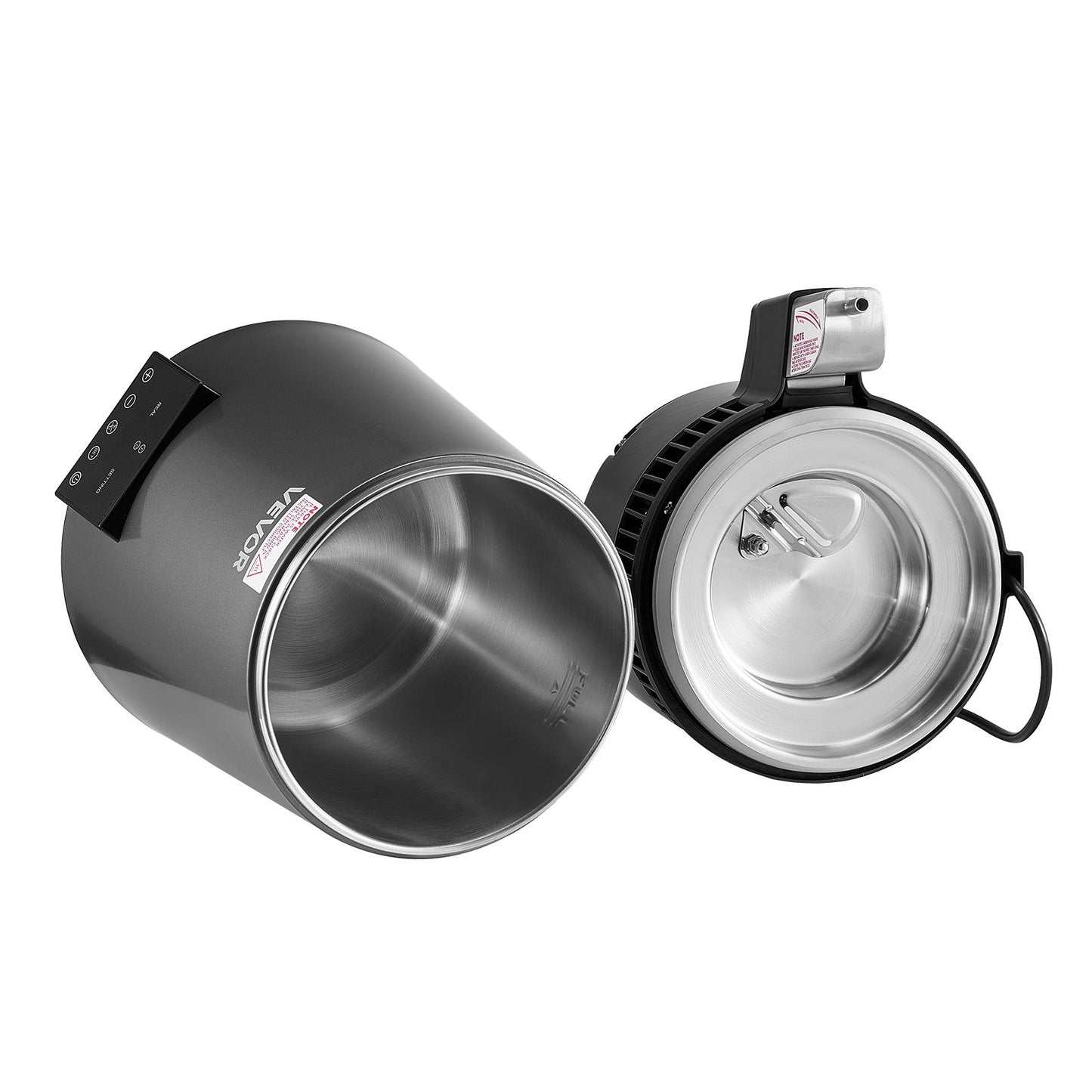 Water Distiller, 4L 1.1 Gallon Pure Water Purifier Filter For Home Table Countertop, 750W Distilled Maker with Glass Pot, Stainless Steel Interior Drinking Machine to Make Clean Waters, Grey