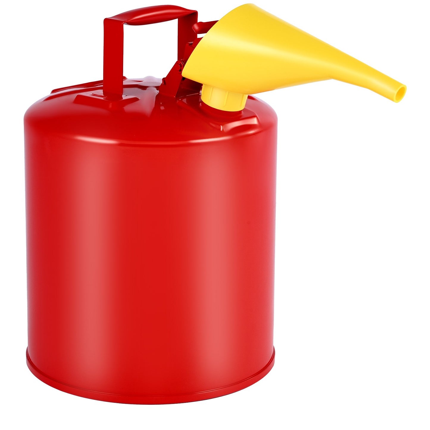 Safety Gas Can, 5 Gallon Type I Red Safety Can for Gasoline with Stainless Steel Flame Arrester, Self-Closing Lid, and PE Funnel, Carbon Steel Flammable Storage Container with Ergonomic Handle