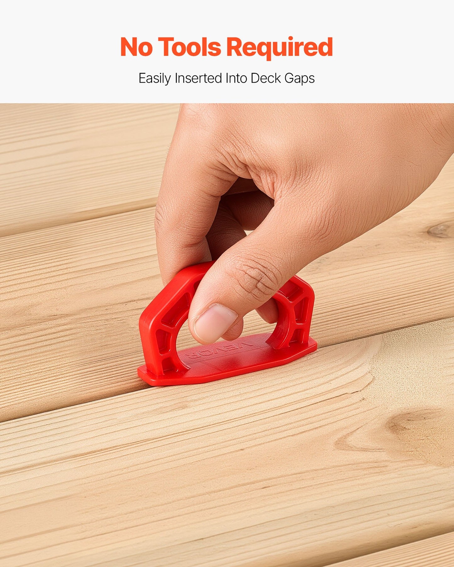 20-Pack 1/8 Inch Deck Board Spacers, Bright Red Gap Jig Rings for Easily Spotting, Easy Pull, ABS Decking Jig Spacing Tool for Composite, PVC, Hardwood, Pressure-Treated Planks, Terrace, Garden