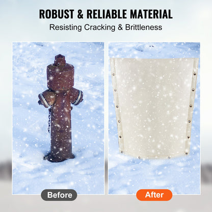 Fiber Cotton Well Head Pump Cover, 24''W x 24''H, Pipe Insulation Cover Sprinkler Cover for Outside Backflow Valve Cover, 600D PVC Oxford Polyester Surface Aluminum Film Thermal Insulation Layer