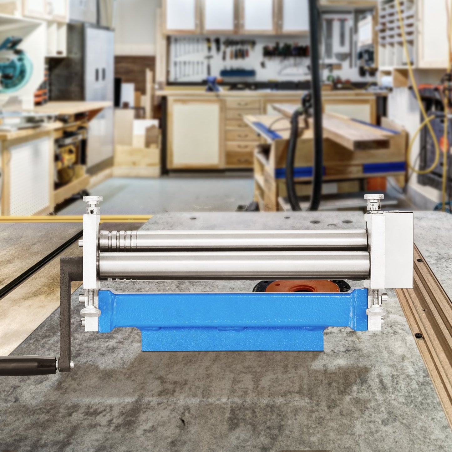 Slip Roll Machine, 12.6 inches Forming Width in 20 Gauge Capacity, Sheet Metal Slip Roller Rolling Bending Machine, with 2 Detachable Rollers for Low Carbon Steel Copper Aluminum Alloy Sheet