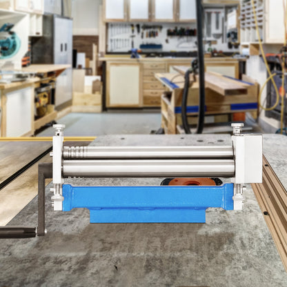 Slip Roll Machine, 12.6 inches Forming Width in 20 Gauge Capacity, Sheet Metal Slip Roller Rolling Bending Machine, with 2 Detachable Rollers for Low Carbon Steel Copper Aluminum Alloy Sheet