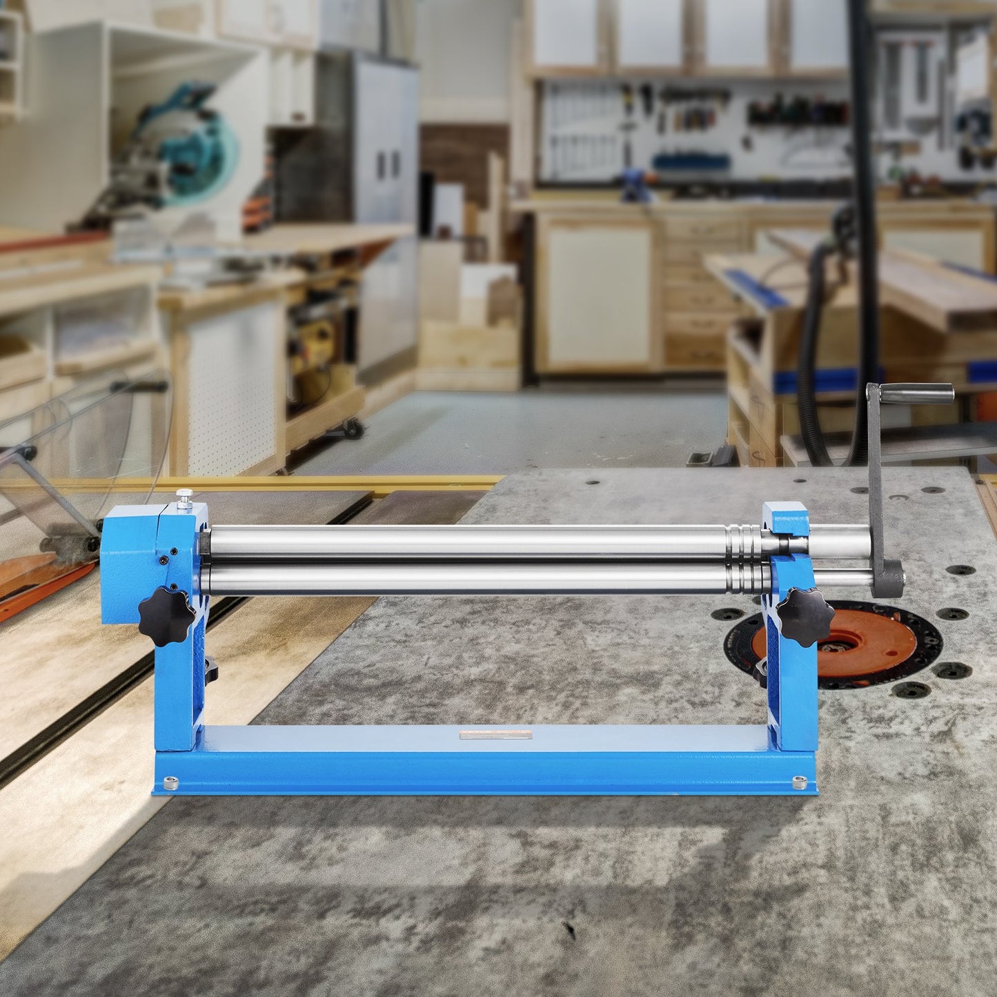 Slip Roll Machine, 24 inches Forming Width in 16 Gauge Capacity, Sheet Metal Slip Roller Rolling Bending Machine, with 2 Detachable Rollers for Low Carbon Steel Copper Sheet Aluminum Alloy Sheet