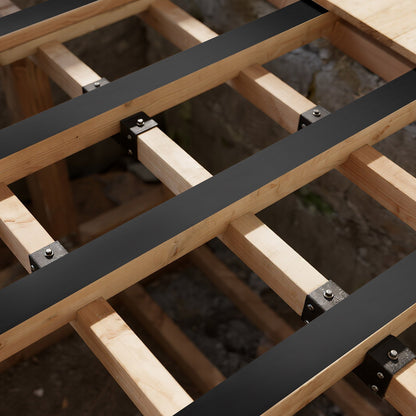 Deck Joist Tape, 2 inch x 50 ft, 10 Pack, Weather-Resistant Waterproof Flashing Butyl Joist Tape for Decking, Self-Adhesive, for Wood Decks, Beams Roofs, RVs, House, and Pipes Repair, Black