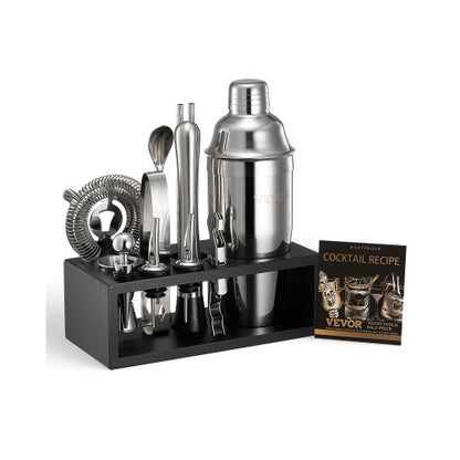 Cocktail shaker set 13 pieces bar tools stainless steel bartender kit silver | EU