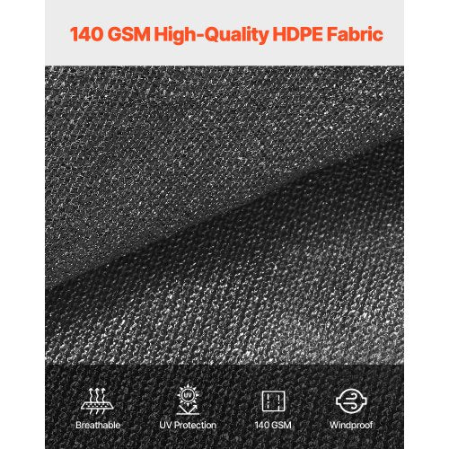 90% solskyddsduk 10 x 12 fot för uteplats och trädgård (svart)