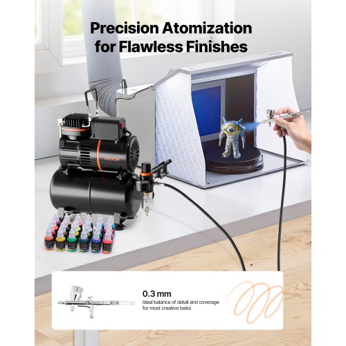 Airbrush-Kit Airbrush-Kit 1/6 PS Luftkompressor Airbrush-Düse Schlauch Tank | EU