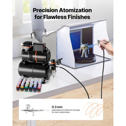 Airbrush-Kit Airbrush-Kit 1/6 PS Luftkompressor Airbrush-Düse Schlauch Tank | EU