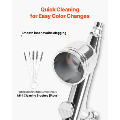 Airbrush Kit Luftborste Kit 1/6 HP Luftkompressor 3 Airbrushar 3 Munstycken 2 Fläktar |  EU