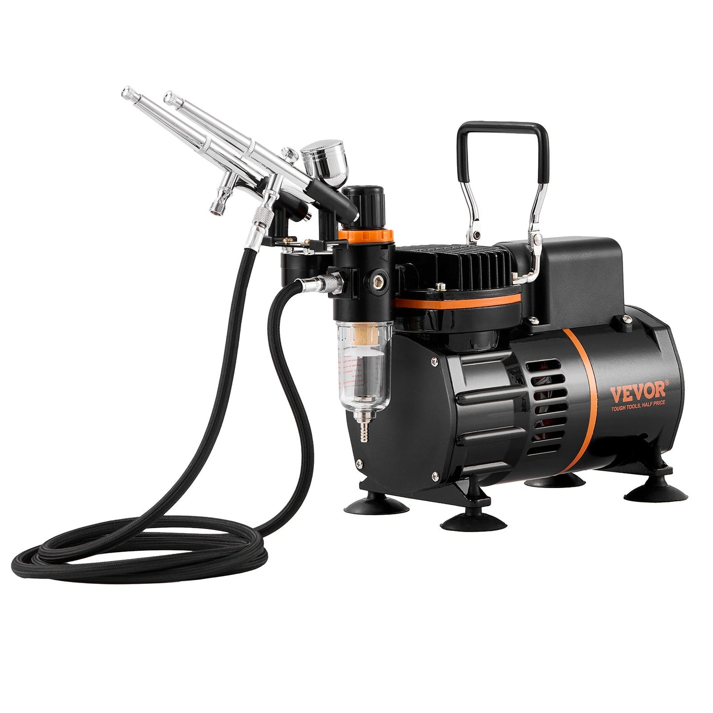 Airbrush-Set, Doppellüfter, Luftkompressor, Airbrush-System, Set mit 3 Airbrushes