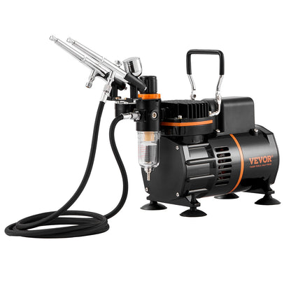 Airbrush-Set, Doppellüfter, Luftkompressor, Airbrush-System, Set mit 3 Airbrushes