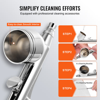 Airbrush Kit Dubbel fläkt Lufttank Kompressorsystemsats med 3,5 L lufttank