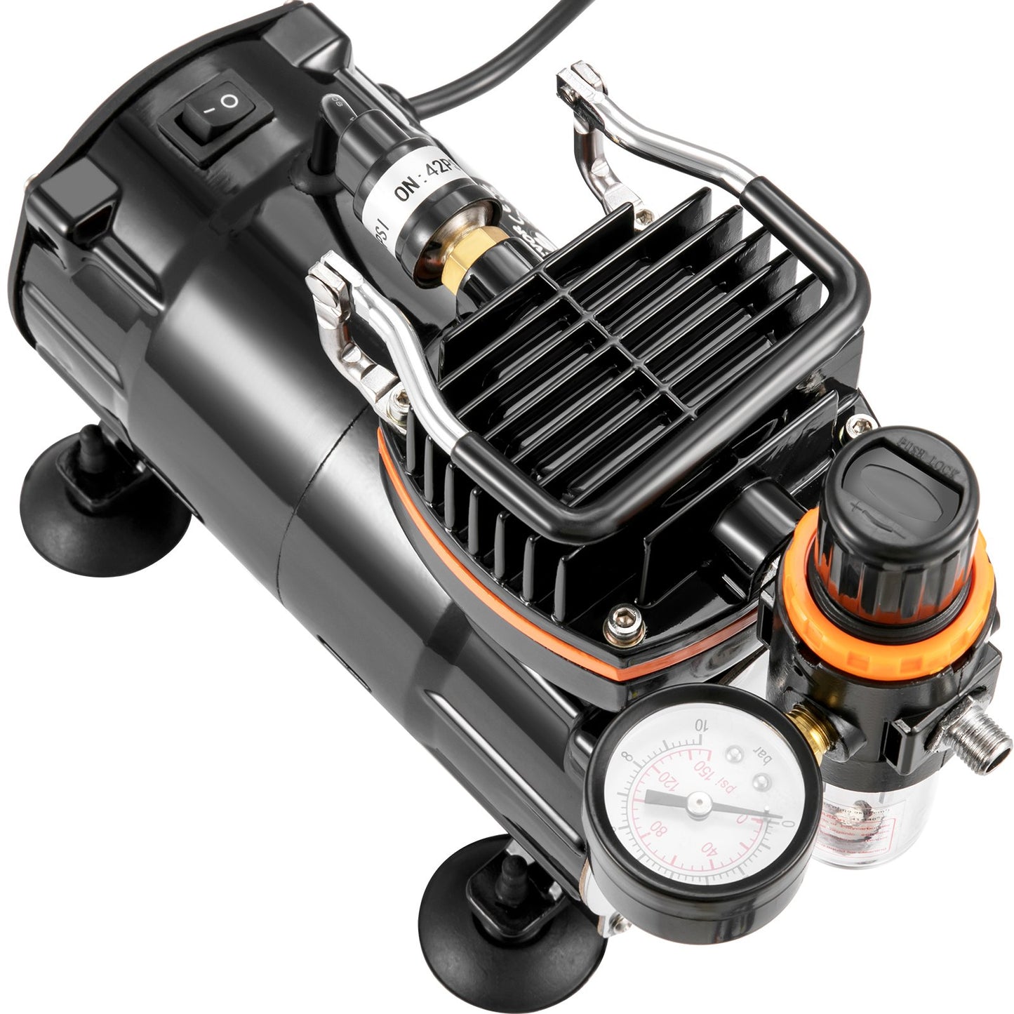 Airbrush Kit, Professionell Airbrush Set med kompressor, Airbrushing System Kit med Multi-purpose Dual-action Gravity Feed Airbrushes, Art Nail Cookie Tattoo Makeup Cake Decorating Spray Model