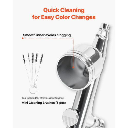 Airbrush Kit Luftborste Kit 1/6 HP Luftkompressor 1 Airbrush 3 Munstycken Slang |  EU