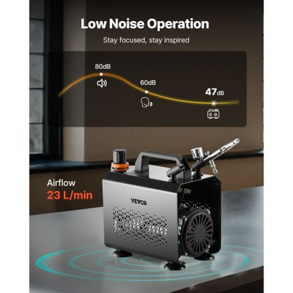 Airbrush Kit Airbrush Kit 1/6 HP Luftkompressor 1 Airbrush 3 Munstycken Färg |  EU