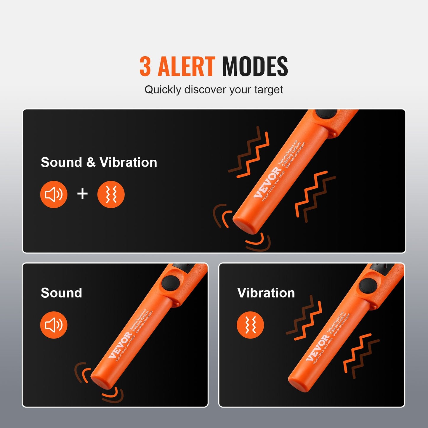 Metalldetektor Pinpointer handhållen detektor stavsond med vattentät väska