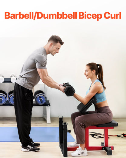 Preacher Curl Bench Einstellbare Home Gym Bizeps Maschine Langhantel Ausrüstung