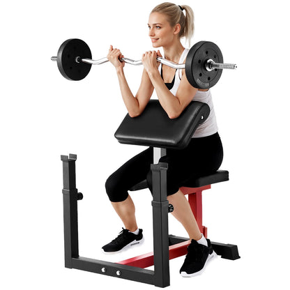 Preacher Curl Bench Einstellbare Home Gym Bizeps Maschine Langhantel Ausrüstung