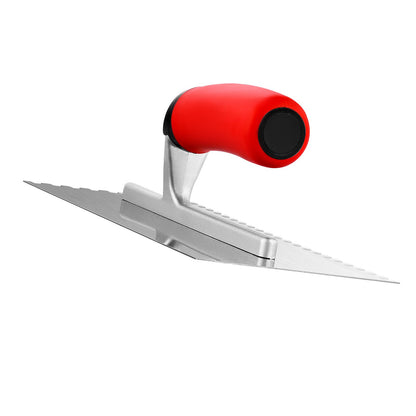 Tile Tools, Stainless Steel Squared Notch Tile and Flooring Trowel, 10.9 x 4.4 in Pro Grade Drywall Tool, Ergonomic Rubber Grip Comfort Handle, for Apply, Spread, Flatten, Smooth, Polish