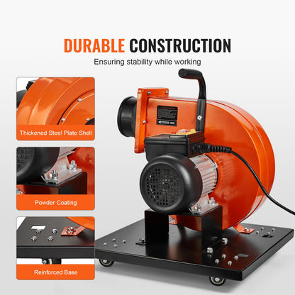 Dust Collector, 1HP 460 CFM Airflow, Rolling Dust Collector with 21 Gallon Dust Collection Bag, 2.5 Micron Bag Filtration, Industrial Workshop Mobile Wood Dust Container with Handle and Wheels