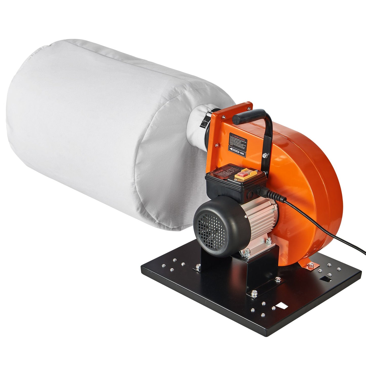 Dust Collector, 1HP 460 CFM Airflow, Rolling Dust Collector with 21 Gallon Dust Collection Bag, 2.5 Micron Bag Filtration, Industrial Workshop Mobile Wood Dust Container with Handle and Wheels