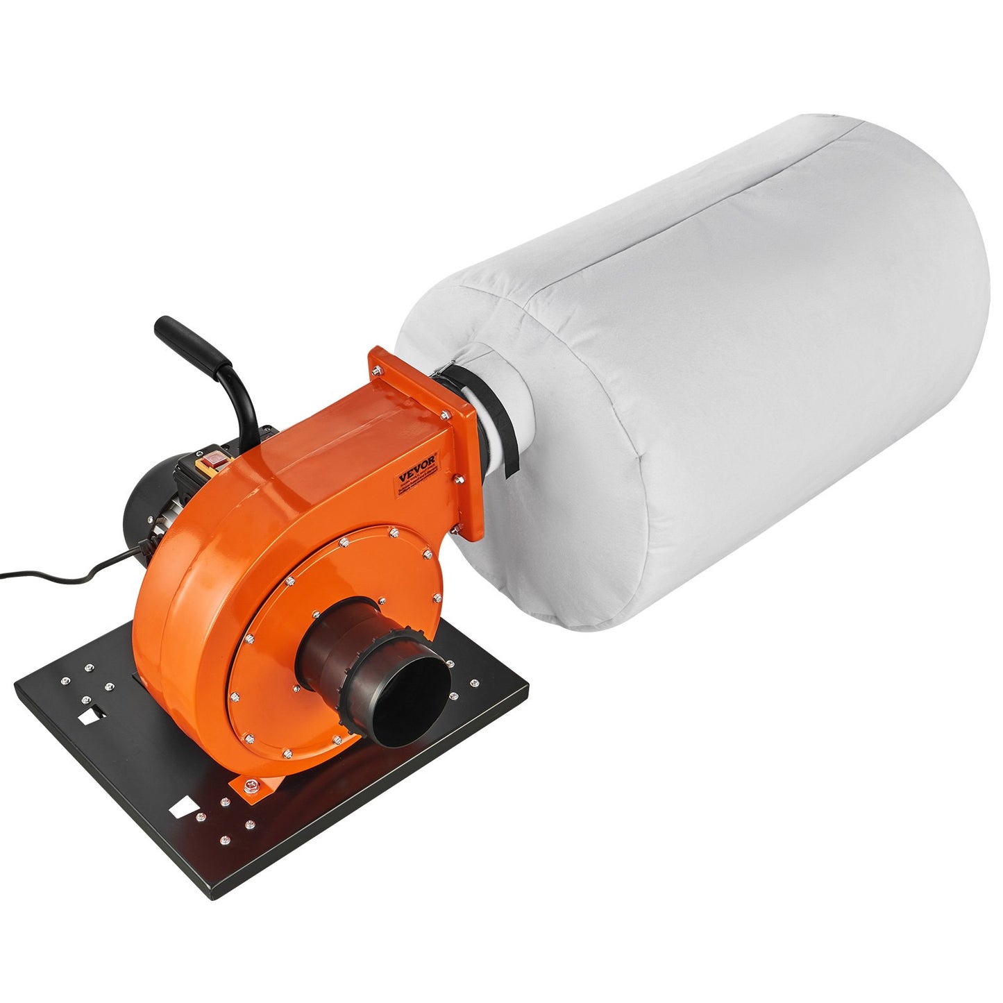 Dust Collector, 1HP 460 CFM Airflow, Rolling Dust Collector with 21 Gallon Dust Collection Bag, 2.5 Micron Bag Filtration, Industrial Workshop Mobile Wood Dust Container with Handle and Wheels