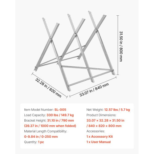 Sågbock Arbetsbock Kraftig 145 kg Bärkapacitet för Träbearbetning |  EU