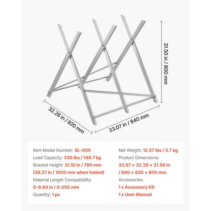 Sågbock Arbetsbock Kraftig 145 kg Bärkapacitet för Träbearbetning |  EU
