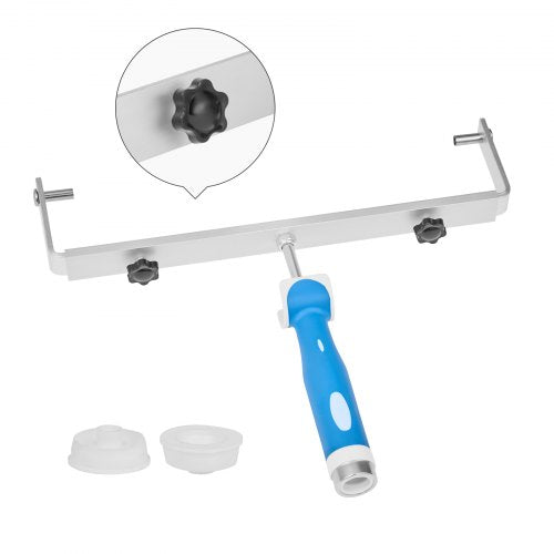 18 Inch Paint Roller Frame, 12-18 in Adjustable Frame with Marked Scale, Lightweight Painting Supplies for Wall House Homes, Metal Roller Tool for Large-Scale Painting Projects, Blue & Silver