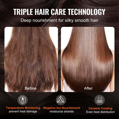 Haartrocknerbürste Ionic Hot Air Styler mit 2 Volumen-Trockenbürsten