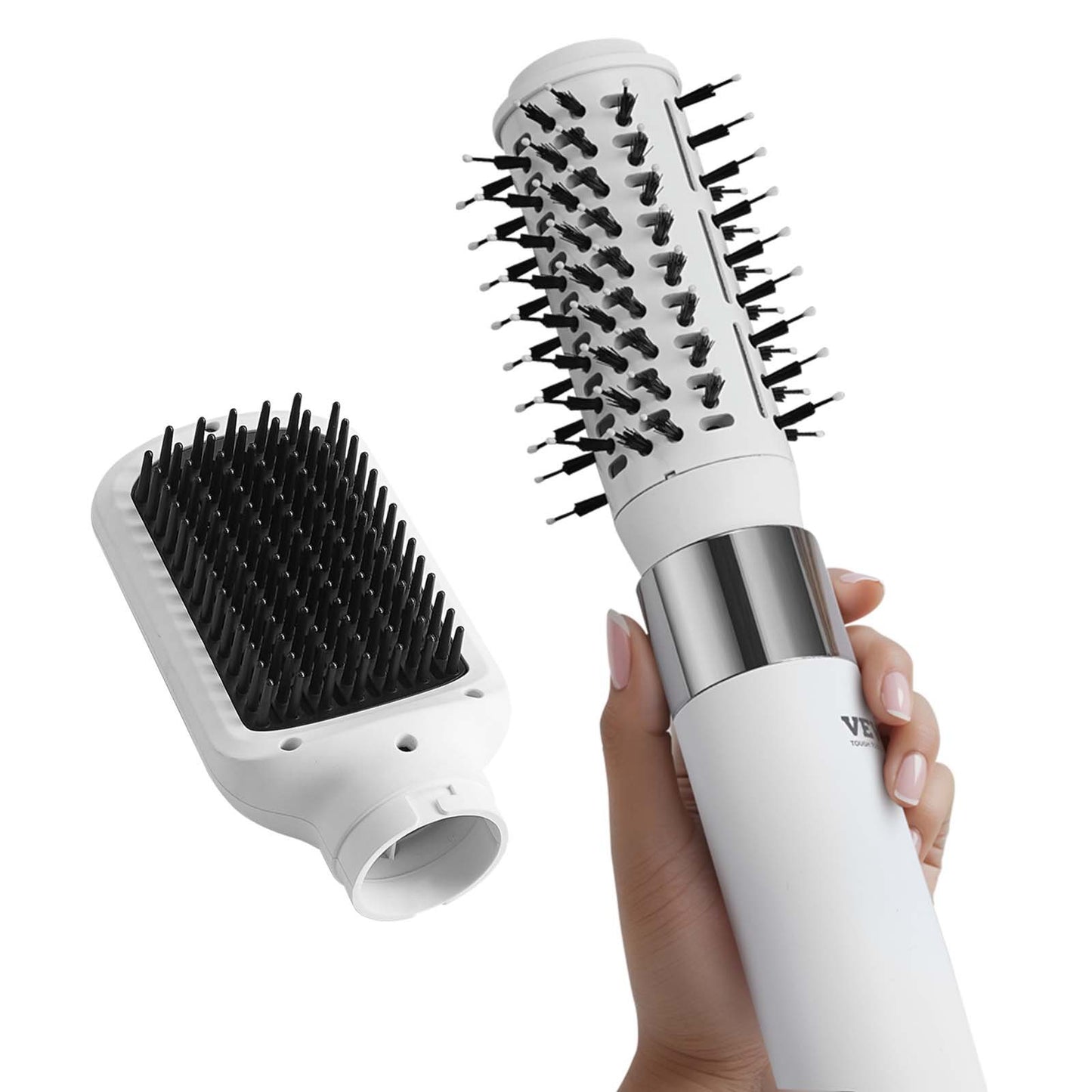 Haartrocknerbürste Ionic Hot Air Styler mit 2 Volumen-Trockenbürsten