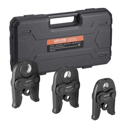 MegaPress Jaws, 3PCS Pressing Jaws 1/2", 3/4" & 1" for MegaPress Carbon Steel Pipes, Compatible with Standard Press Tools, Includes Carrying Case