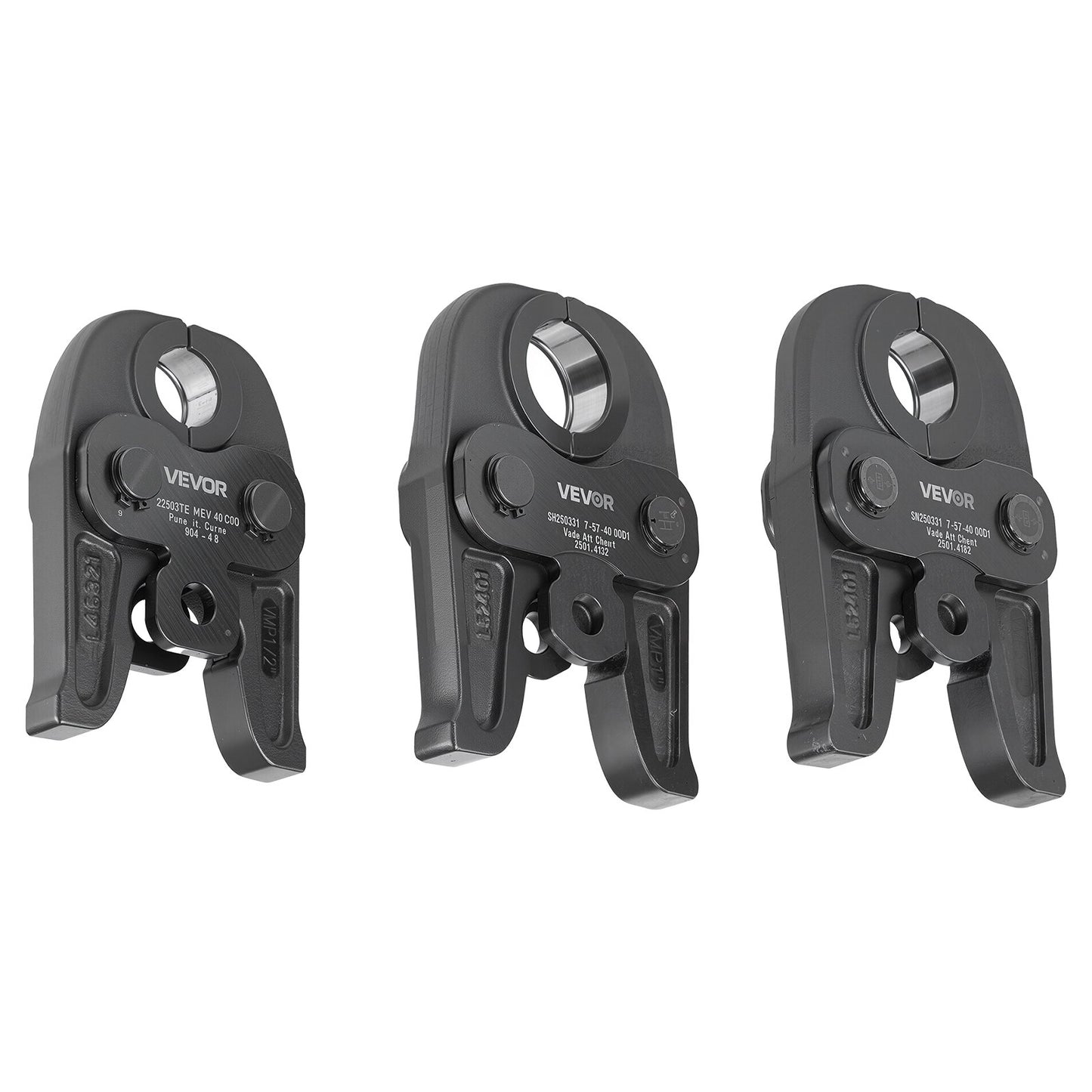 MegaPress Jaws, 3PCS Pressing Jaws 1/2", 3/4" & 1" for MegaPress Carbon Steel Pipes, Compatible with Standard Press Tools, Includes Carrying Case