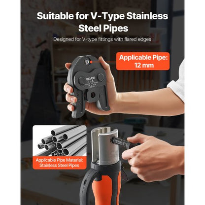 V12 Pressback 12mm Pressback Lämplig för V-formade rostfria stålrör