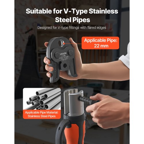 V22 Pressbacke 22mm Pressbacke Passend für V-förmige Edelstahlrohre