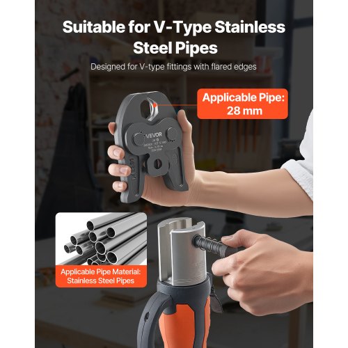 V28 Pressback 28mm Pressback Lämplig för V-formade rostfria stålrör