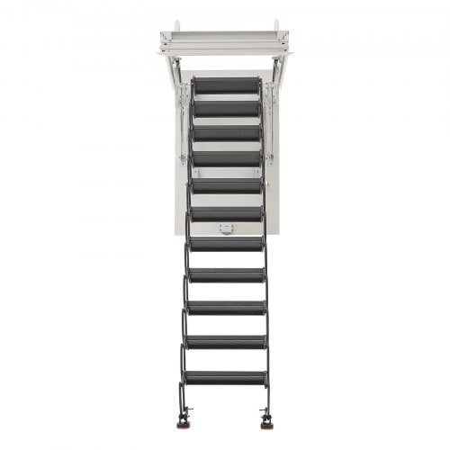 steel attic ladder, ceiling-mounted attic ladder for 2.4-2.7 meters in ceiling