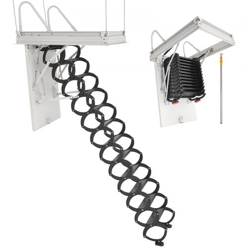 steel attic ladder, ceiling-mounted attic ladder for 2.7-3.2 meters in ceiling