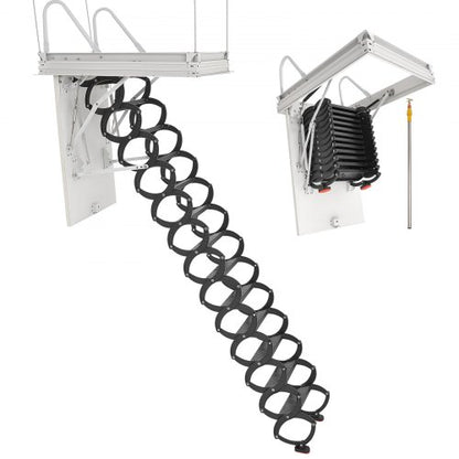 steel attic ladder, ceiling-mounted attic ladder for 3.2 - 3.4 meters in ceiling