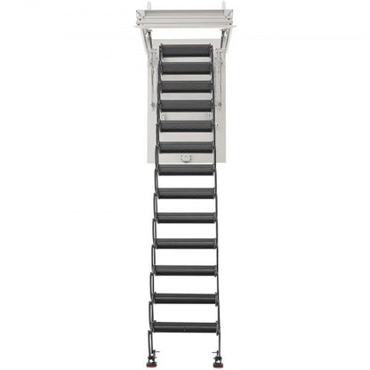 steel attic ladder, ceiling-mounted attic ladder for 3.2 - 3.4 meters in ceiling