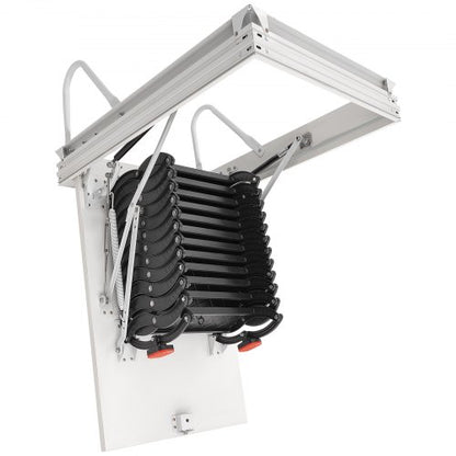 steel attic ladder, ceiling-mounted attic ladder for 3.2 - 3.4 meters in ceiling