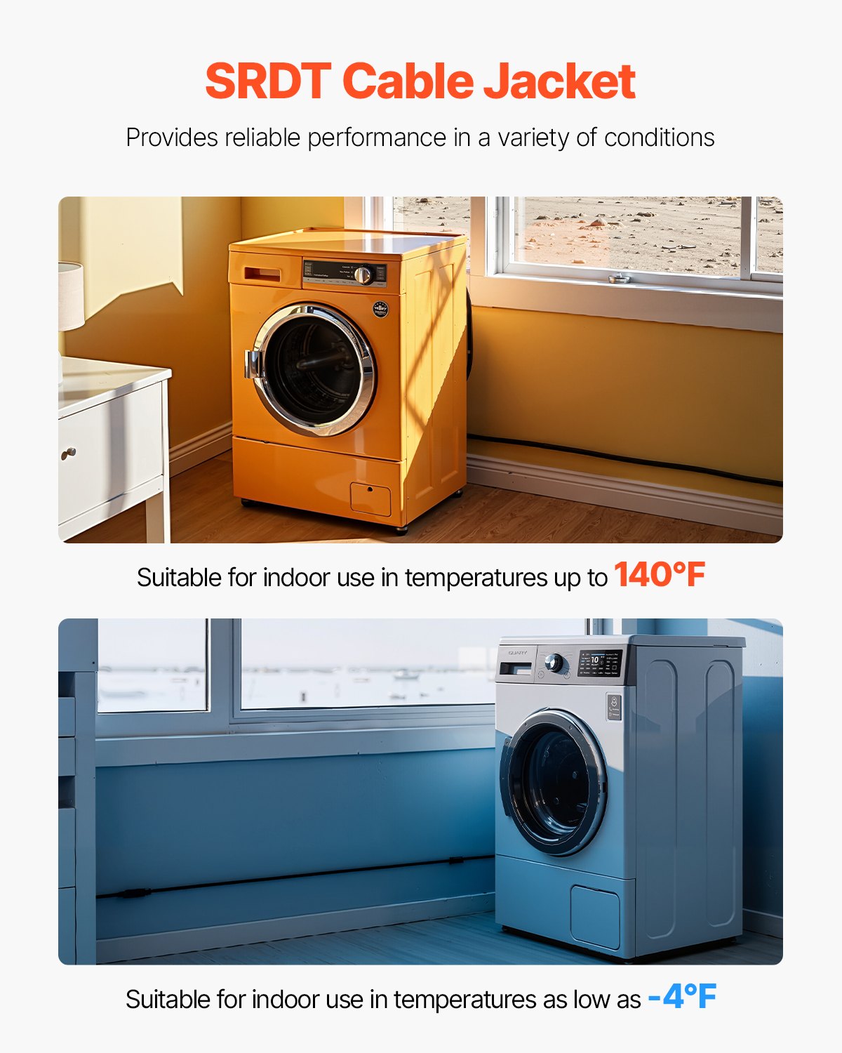 10 ft Dryer Power Cord, 3-Prong NEMA 10-30P Appliance Dryer Cord with Eyelet Connectors, 125V/250V, SDRT 10AWG/3C, 30A, Pure Copper Wire Cable with PVC Cable Tie, Ideal for Indoor & Outdoor Use