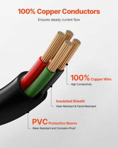 10 ft Dryer Power Cord, 4-Prong NEMA 14-30P Appliance Dryer Cord with Eyelet Connectors, 125V/250V, SDRT 10AWG/4C, 30A, Pure Copper Wire Cable with PVC Cable Tie, Ideal for Indoor & Outdoor Use