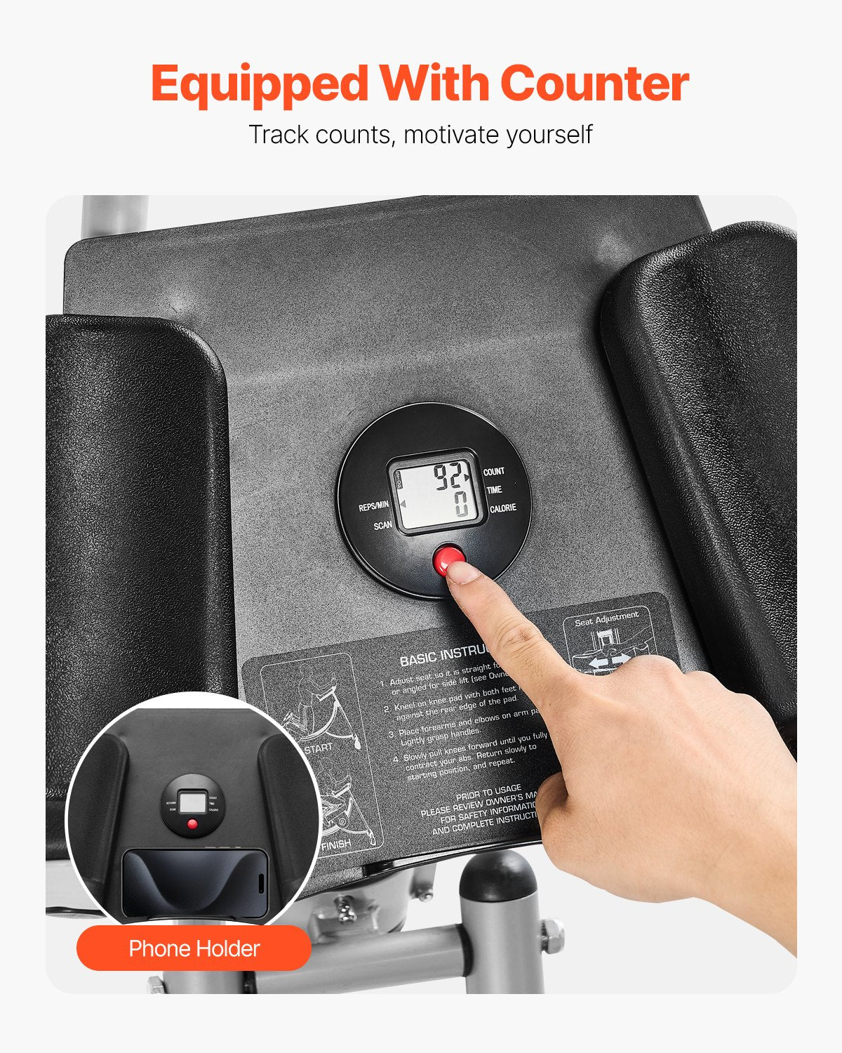 AB Träningsmaskin Utrustning Hem Gym Core Magtränare Justerbara