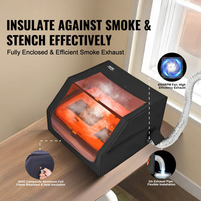 Gehäuse für Lasergravierer, feuerfeste Schutzhülle, 80 x 80 x 49,4 cm