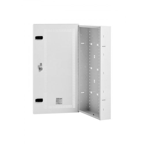 Media Enclosure, 28-Inch, Structured Media Center with Vented Hinged Door, Cable Management Box, Structured Wiring Multi-Media Cabinet, Recessed Electrical Media Box, for Network Distribution